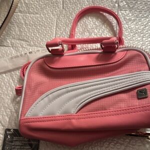 Puma Women's Pink and Gray Mini Bag